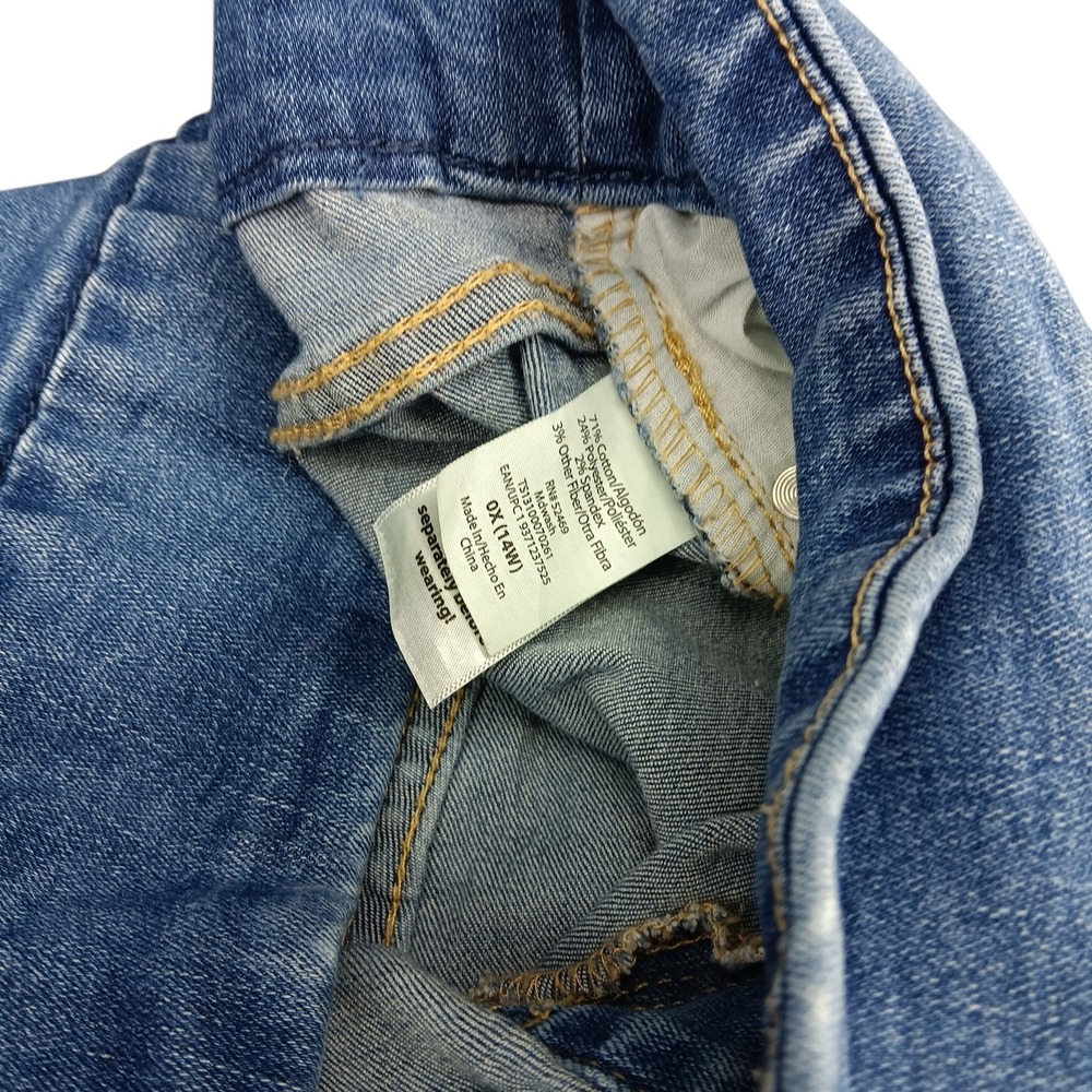 Terra & Sky Womens Jean Shorts Plus Size 14W Blue Cuffed Stretch Mid-Rise Denim - Picture 9 of 9